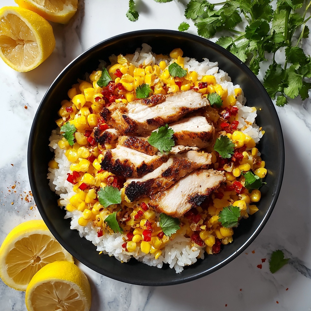 Flavor-Packed Street Corn Chicken Rice Bowl Recipe - Recipe Image