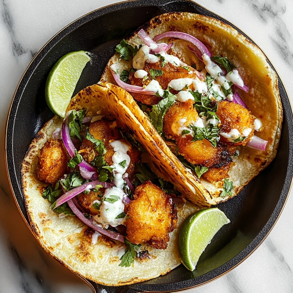 Crispy Baja Fish Tacos with Cabbage, Cilantro, and Lime Recipe - Recipe Image