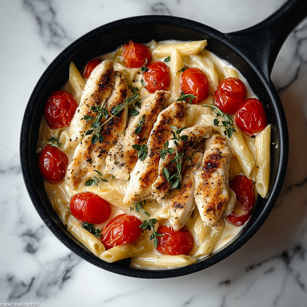 Creamy Chicken Mozzarella Pasta Recipe - Recipe Image
