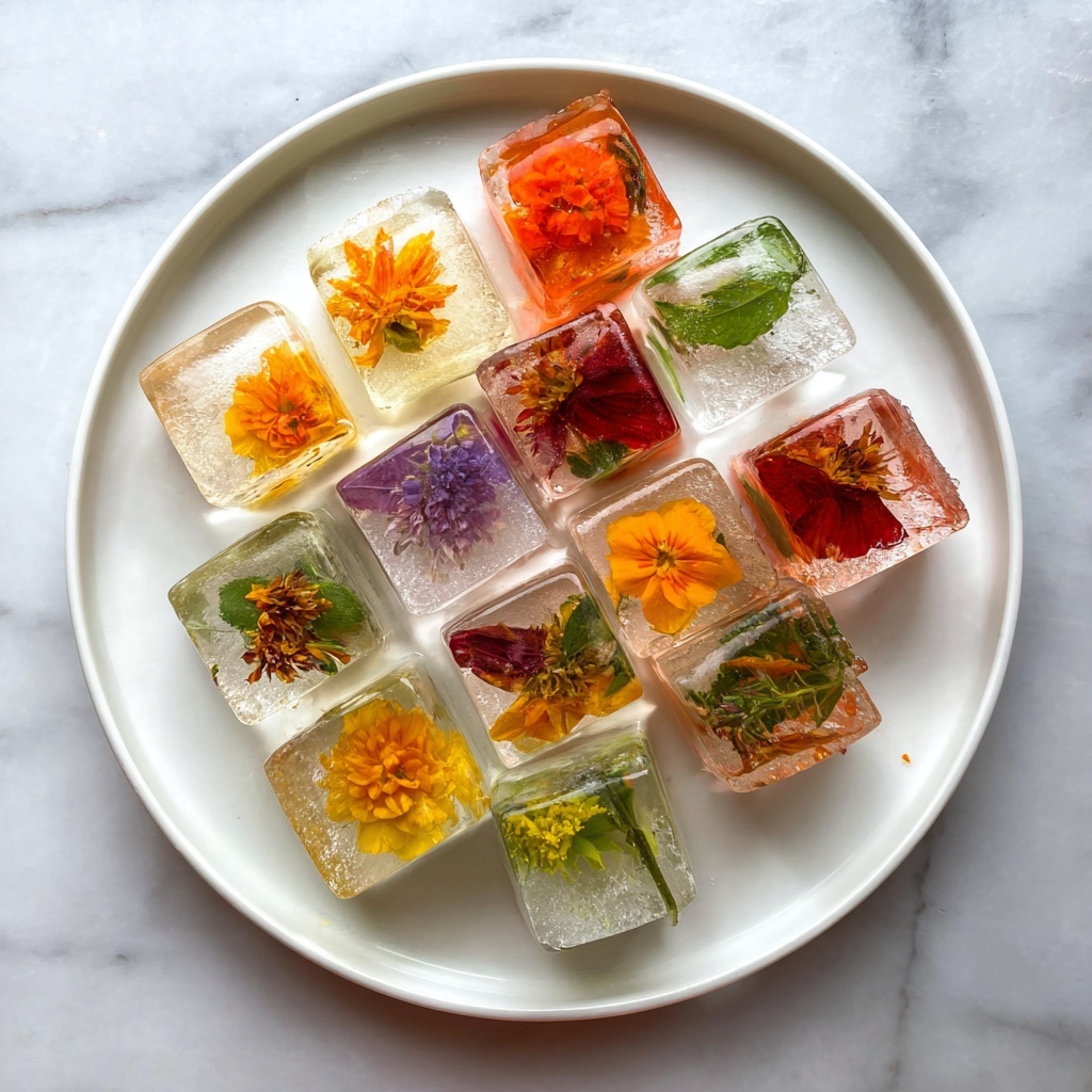 Edible Flower Ice Cubes Recipe - Recipe Image