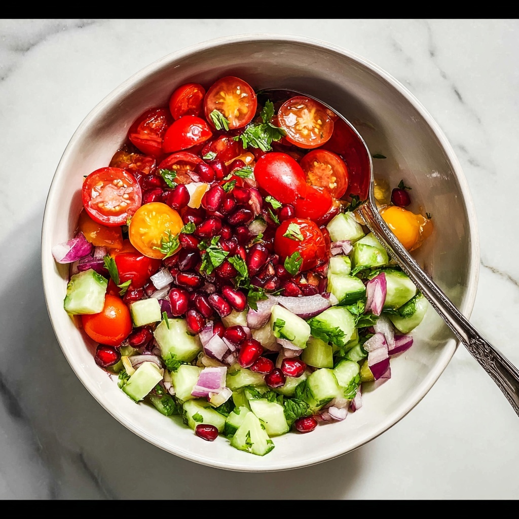 Middle Eastern Cherry Tomato and Pomegranate Salad Recipe - Recipe Image