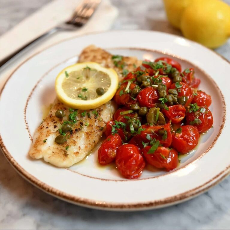 Pan-Fried Grouper with Blistered Cherry Tomatoes and Feta Recipe