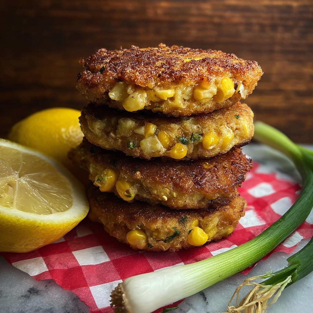 Southern Shrimp and Corn Fritters with Roasted Red Pepper Sauce Recipe - Recipe Image