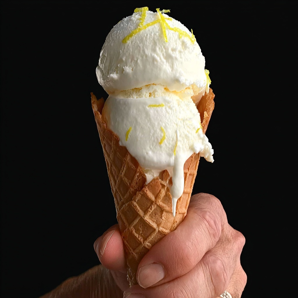 Easy No-Cook Meyer Lemon Ice Cream Recipe - Recipe Image