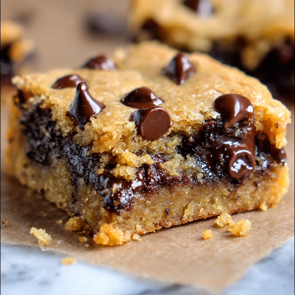 Fudgy Pumpkin Chocolate Chip Bars (Pumpkin Blondies) Recipe - Recipe Image