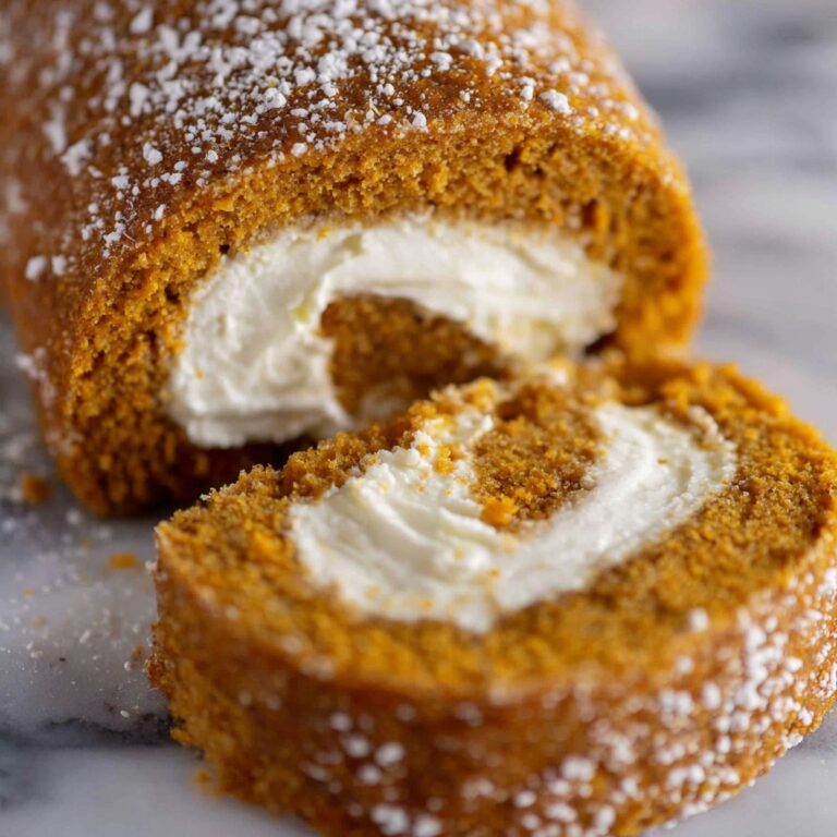 Pumpkin Roll with Cream Cheese Frosting Recipe