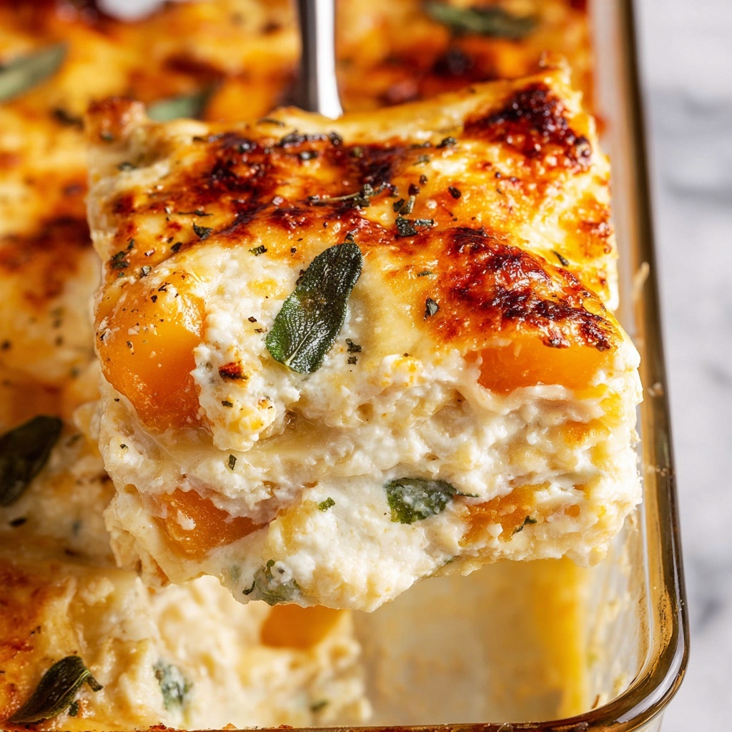 Butternut Squash and Spinach Lasagna with Sage and Nutmeg Recipe - Recipe Image