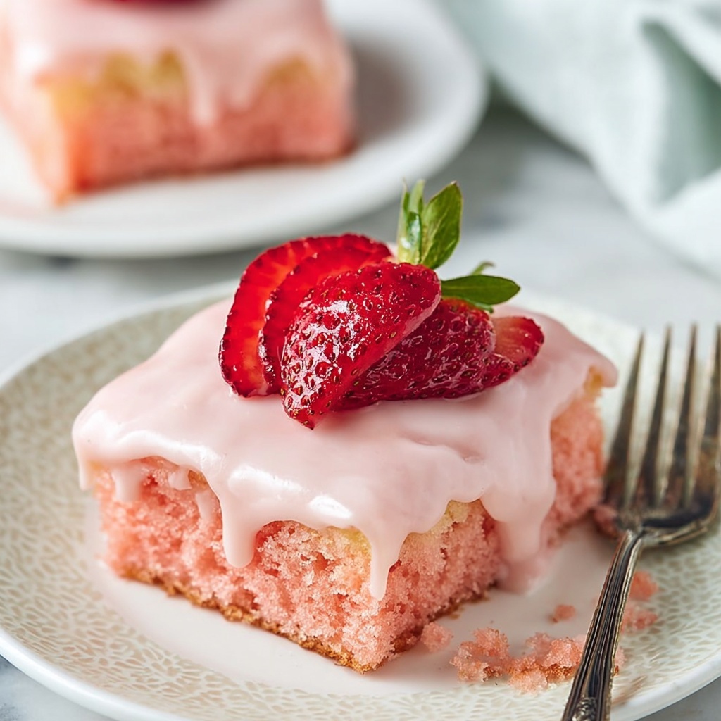 Fresh Strawberry Cake with Strawberry Cream Cheese Icing Recipe - Recipe Image