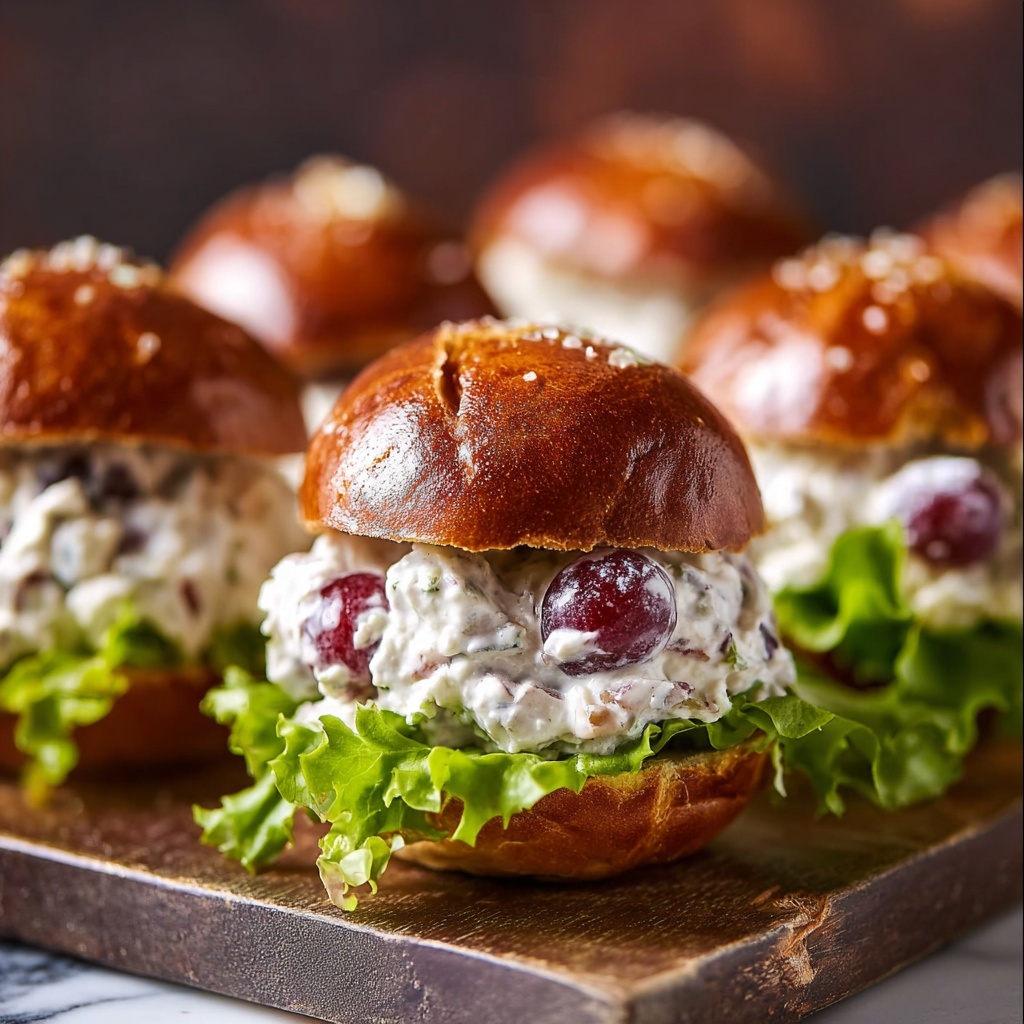 Healthy Chicken Salad Sliders Recipe - Recipe Image
