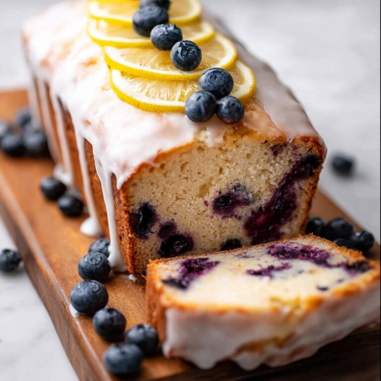 Blueberry Lemon Bread Loaf with Icing Recipe