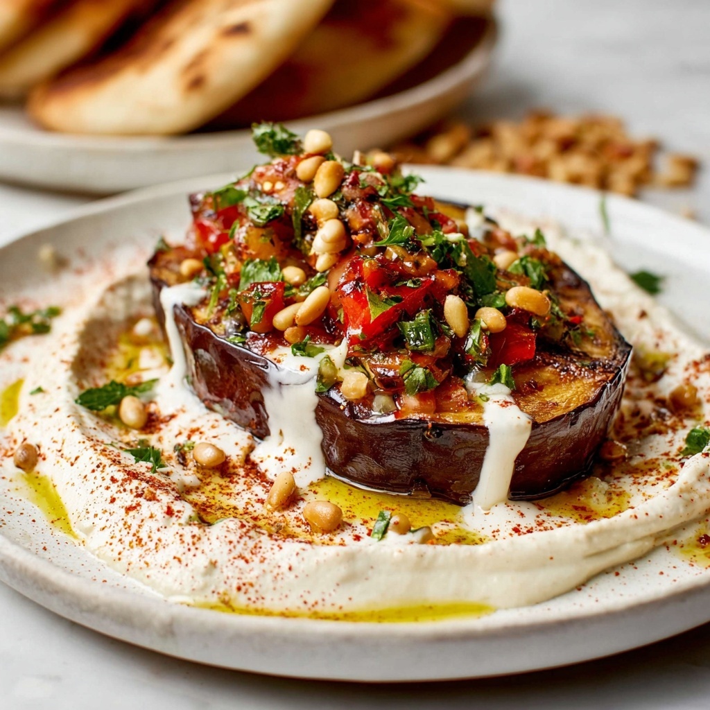 Sweet Potato Steaks with Tahini-Yogurt Sauce and Toasted Pine Nuts Recipe - Recipe Image