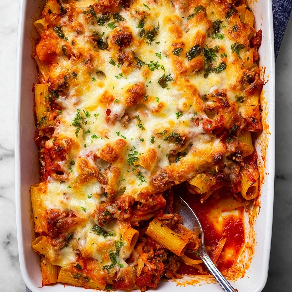 Chicken Pasta Bake with Spinach, Bacon, and Three Cheeses Recipe - Recipe Image