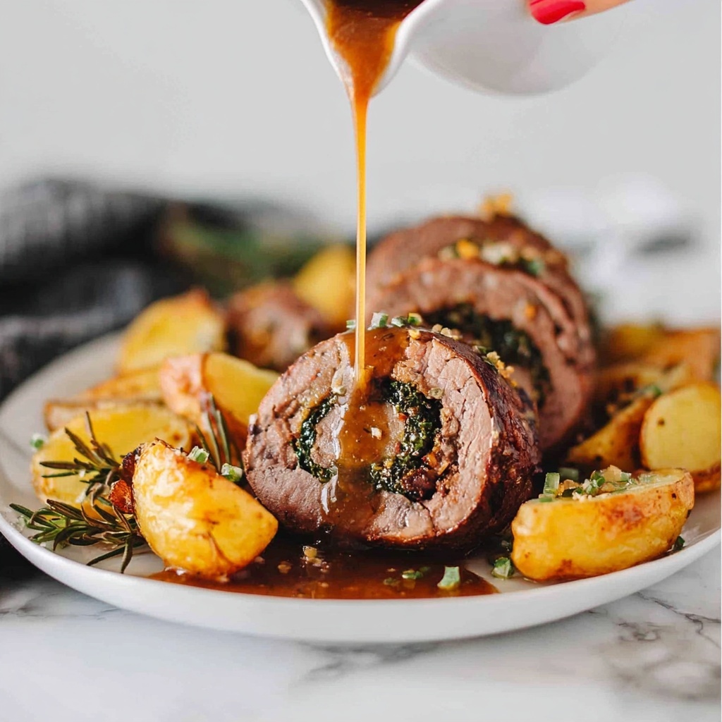 Slow-Roast Easter Stuffed Lamb with Herbs, Mushrooms, and Nuts Recipe - Recipe Image