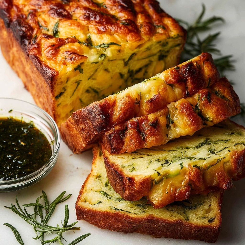 Cheese, Garlic, and Herb Quick Bread Recipe - Recipe Image