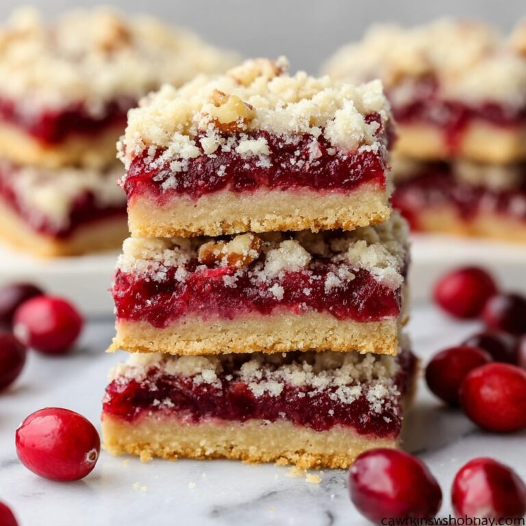 Cranberry Bars with Crumble Topping Recipe