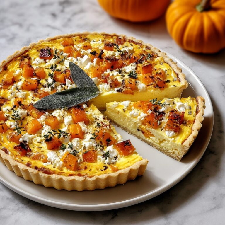 Roasted Pumpkin and Feta Sage Quiche Recipe