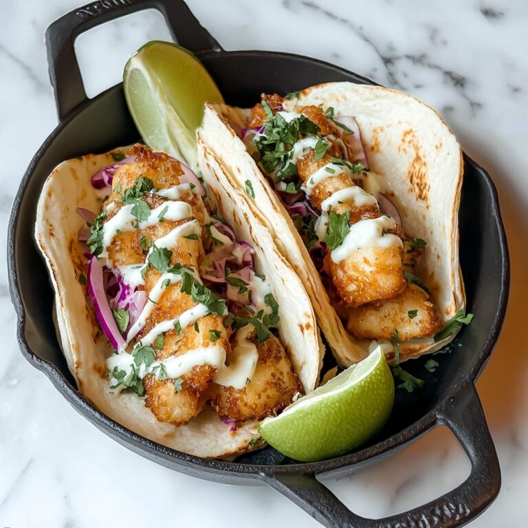 Crispy Baja Fish Tacos with Cabbage, Cilantro, and Lime Recipe