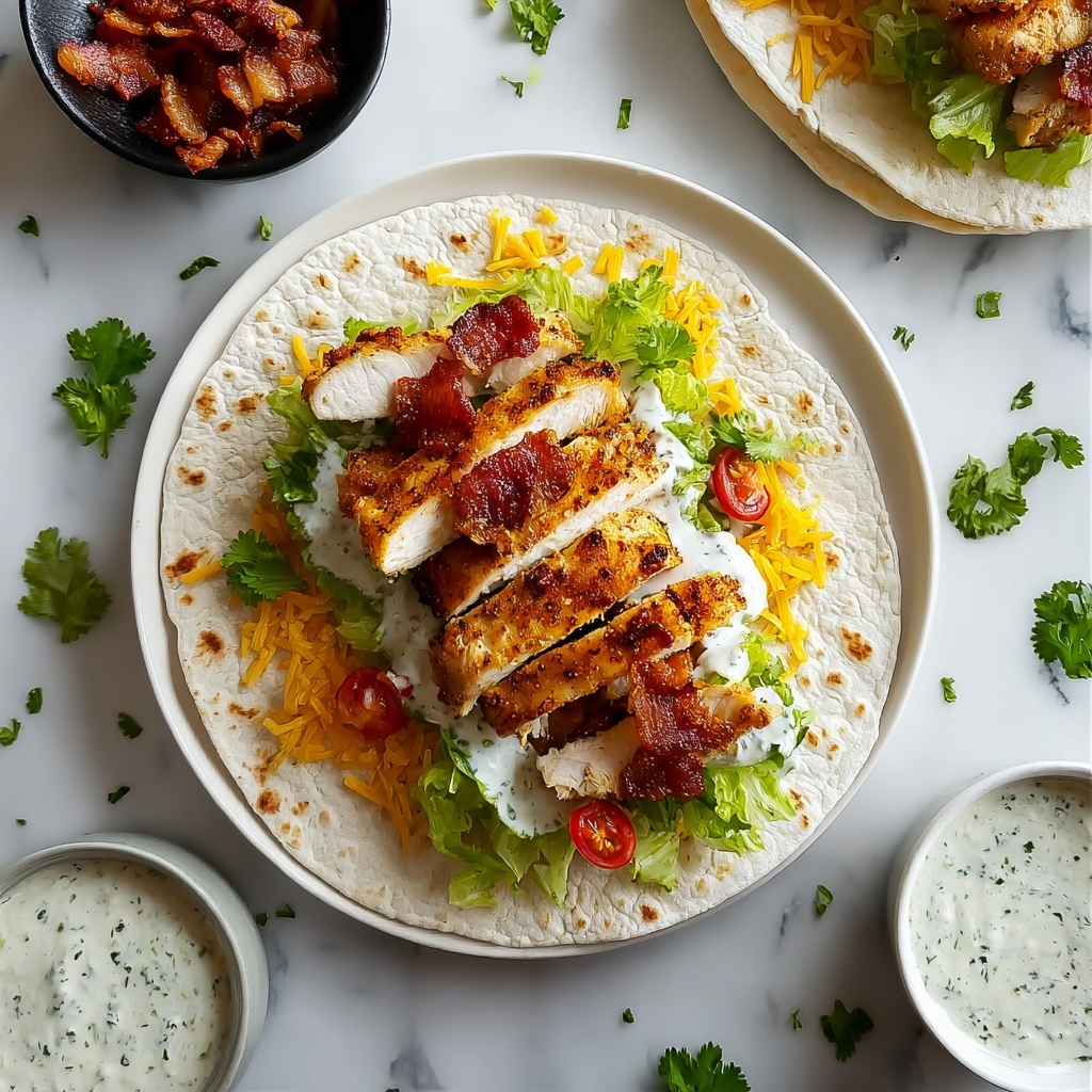 Crispy Chicken Bacon Ranch Wrap Recipe - Recipe Image