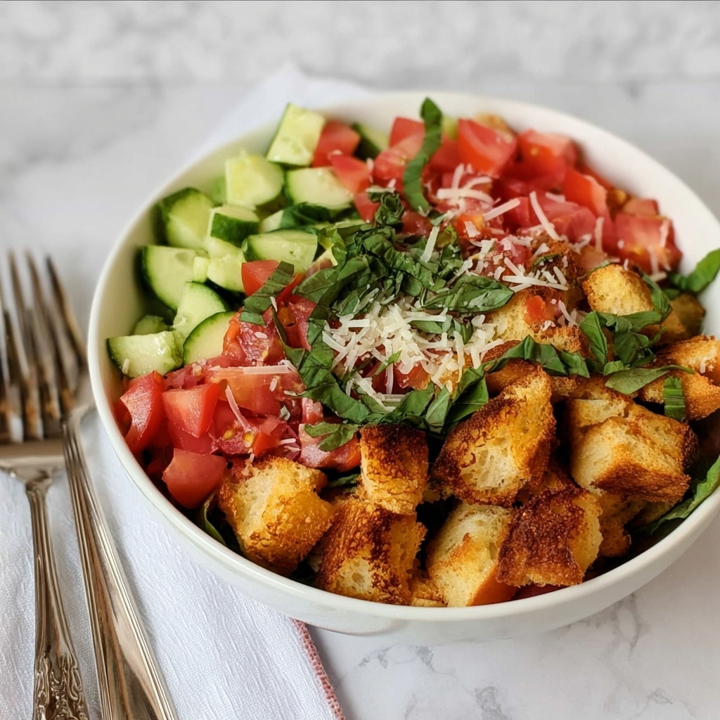 Panzanella Salad with Basil and Parmesan Recipe - Recipe Image
