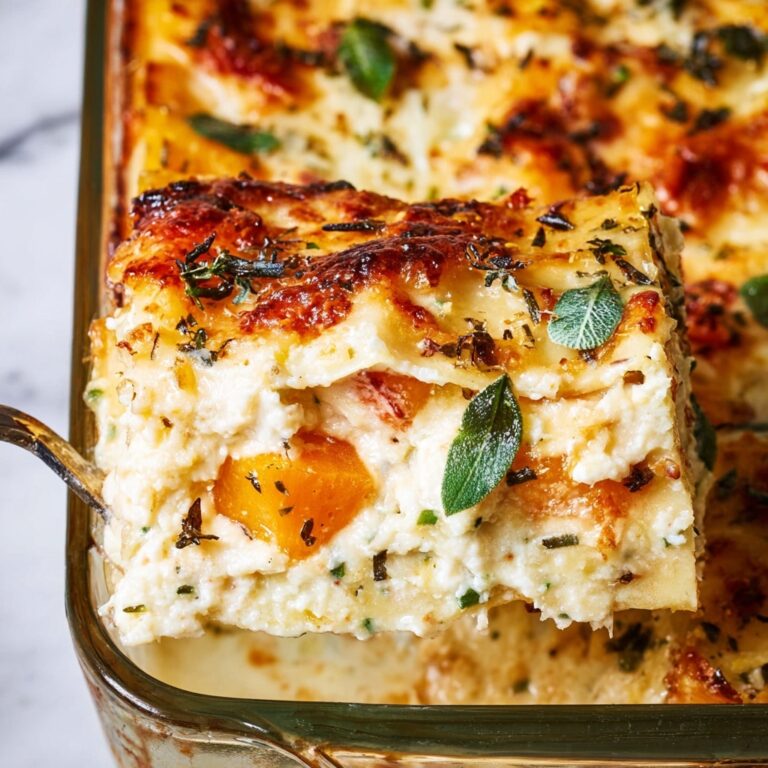 Butternut Squash and Spinach Lasagna with Sage and Nutmeg Recipe