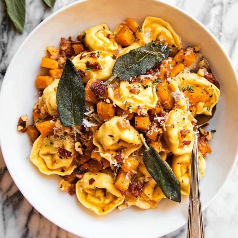 Butternut Squash Tortellini with Browned Butter and Sage Recipe