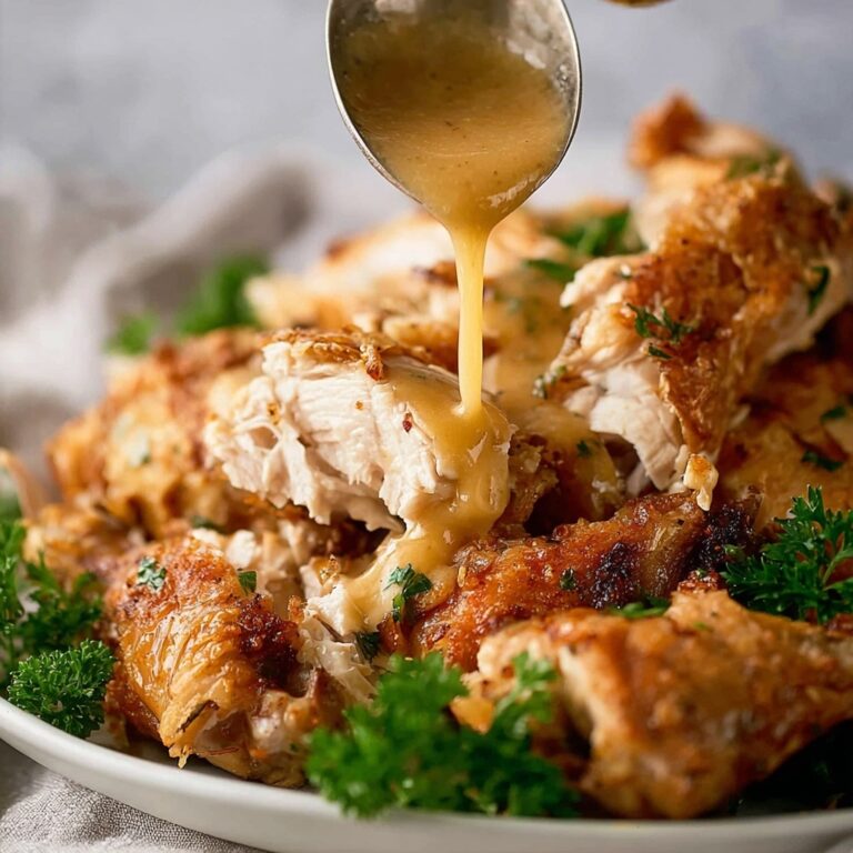 Crispy Herb Baked Chicken with Gravy Recipe