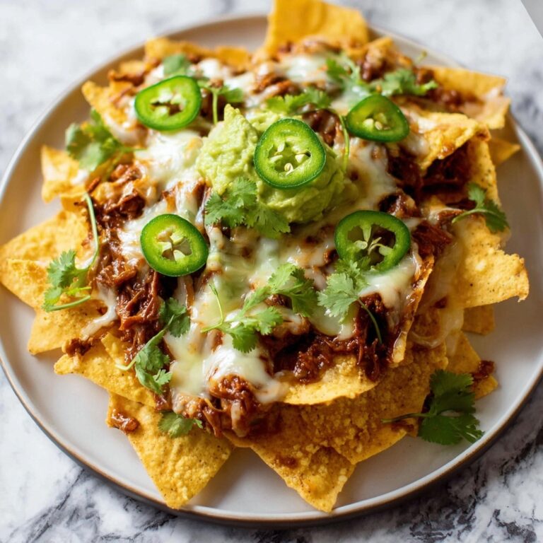 Creamy Chicken Nachos with Guacamole and Spicy Toppings Recipe