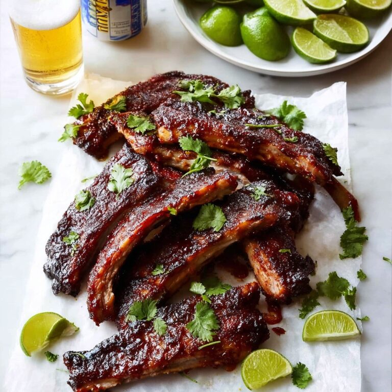 Fall Apart Oven Baked Ribs with Chipotle BBQ Sauce Recipe