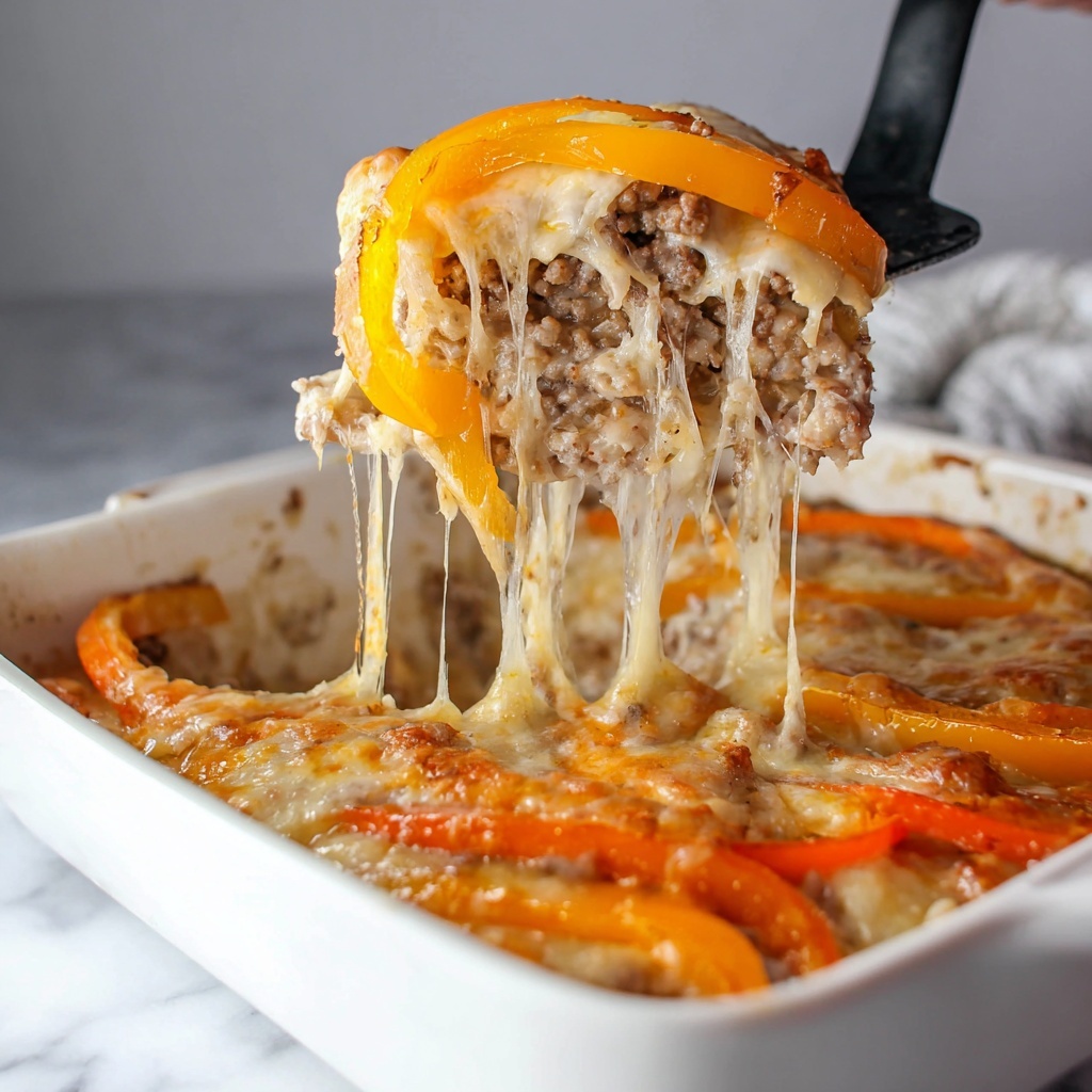 Philly Cheesesteak Casserole Recipe - Recipe Image