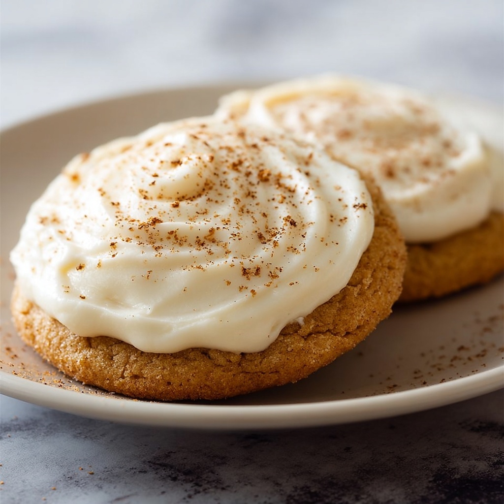 Pumpkin Cookies with Cream Cheese Frosting Recipe - Recipe Image