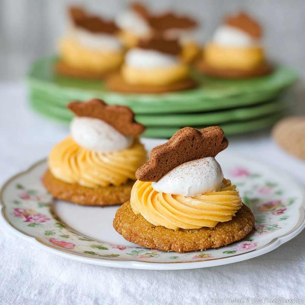Pumpkin Cookies with Cream Cheese Frosting and Pie Crust Leaf Decorations Recipe - Recipe Image