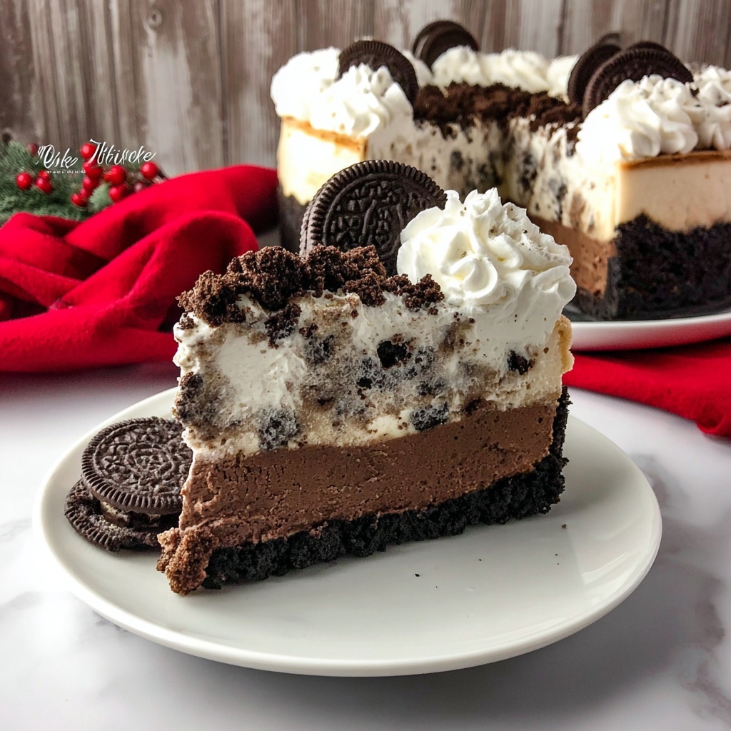 Chocolate Oreo Cheesecake Recipe - Recipe Image