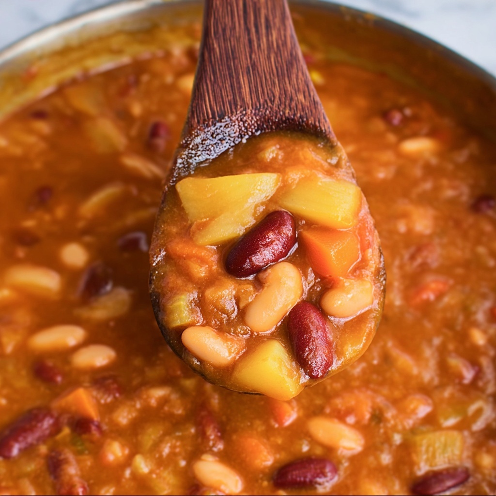 Pineapple BBQ Crock Pot Baked Beans Recipe - Recipe Image