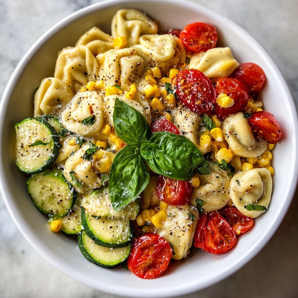 Tortellini with Summer Veggies Recipe - Recipe Image