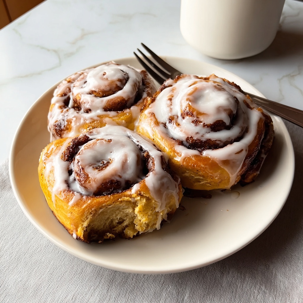 Pumpkin Cinnamon Rolls with Coffee Maple Frosting Recipe - Recipe Image