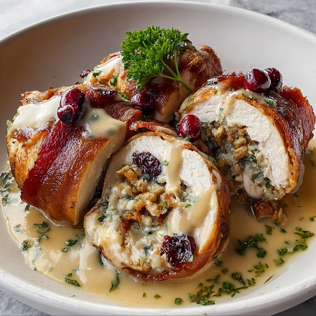 Turkey & Stuffing Roll-Ups with Creamy Gravy Recipe - Recipe Image