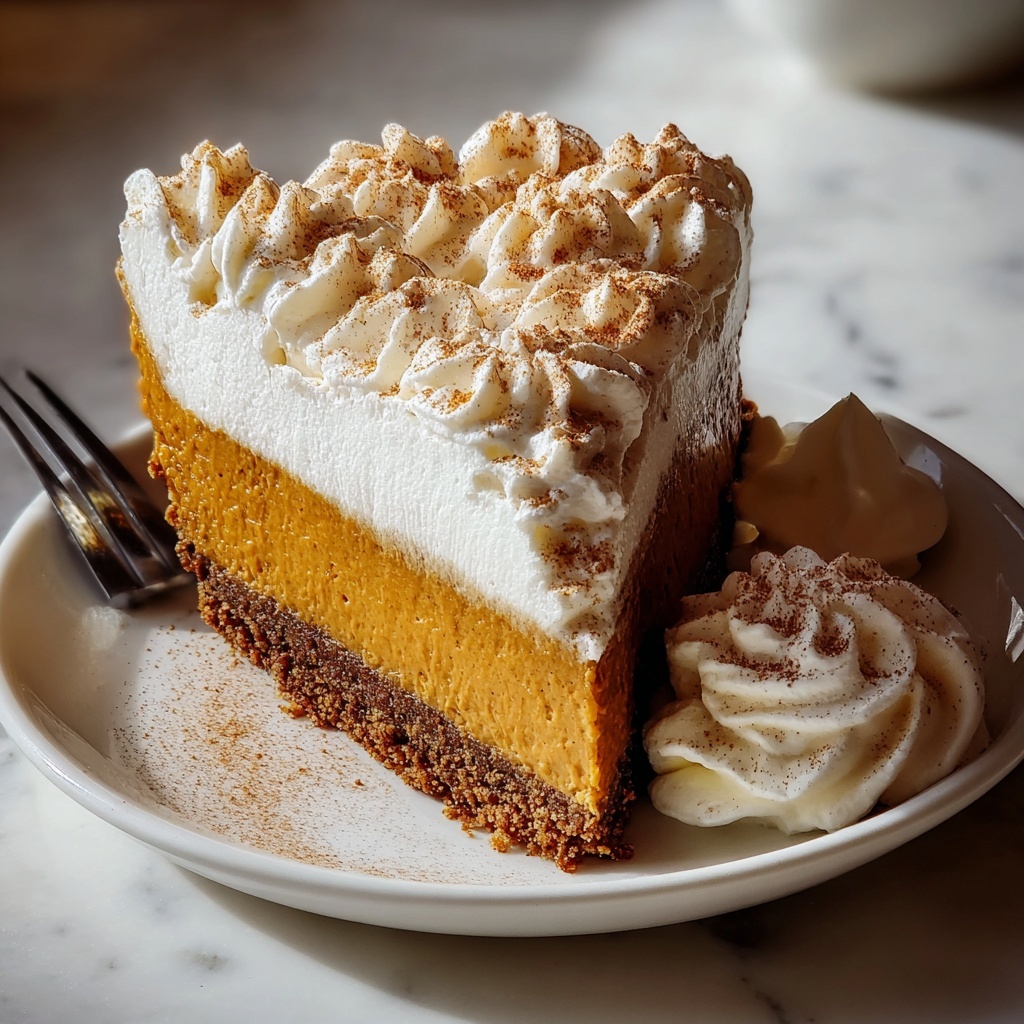 Decadent Spiced Pumpkin Cheesecake with Whipped Cream Recipe - Recipe Image