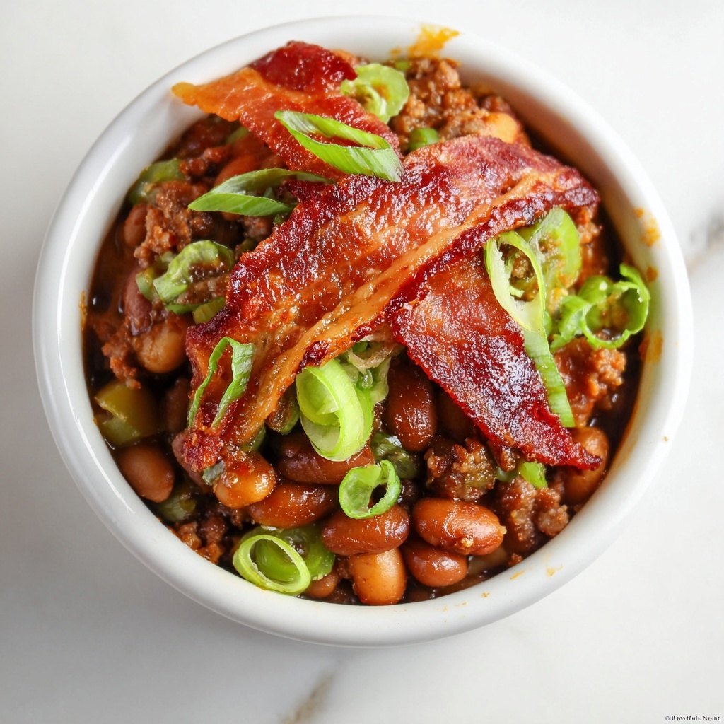 Root Beer Baked Beans with Bacon Recipe - Recipe Image