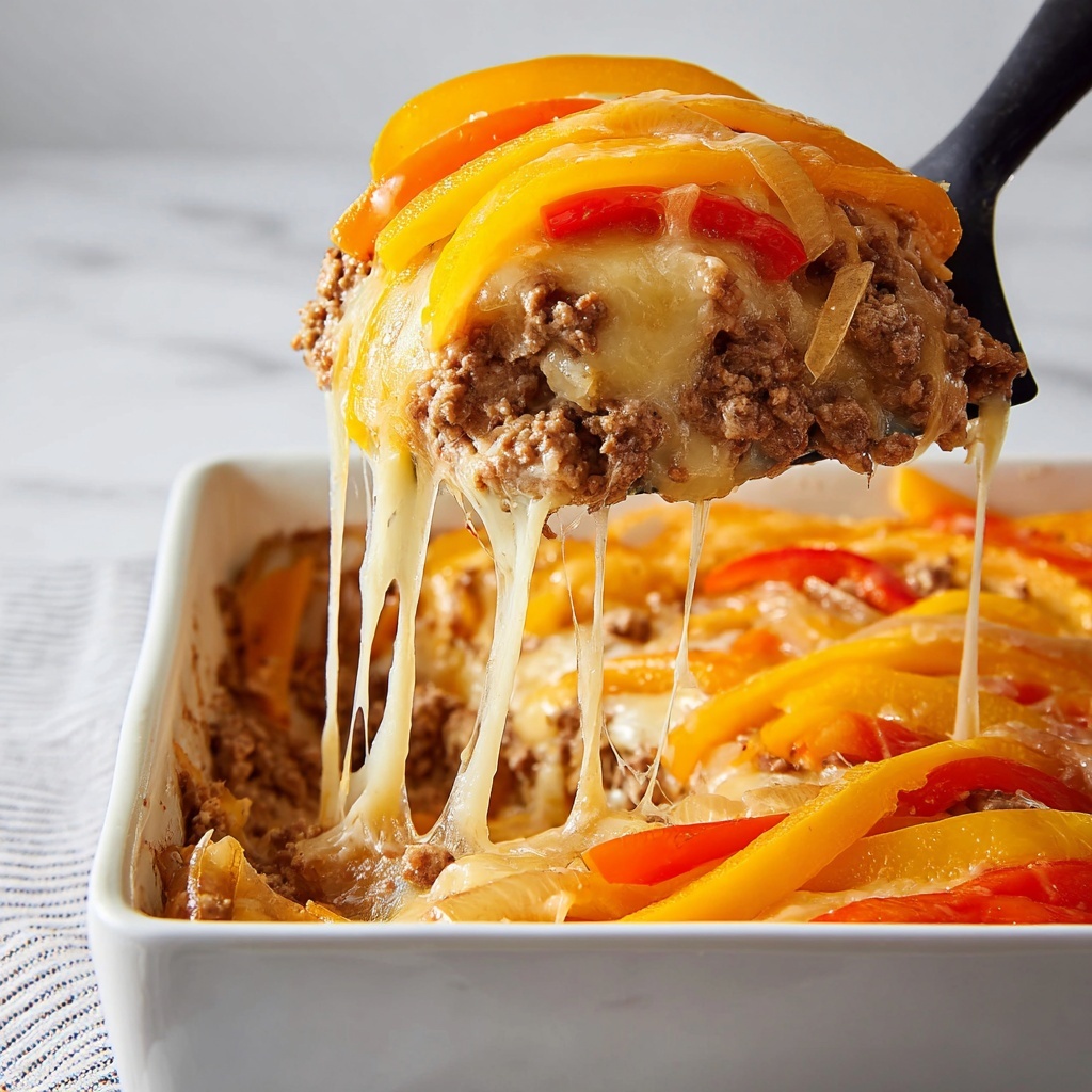 Philly Cheesesteak Casserole Recipe - Recipe Image