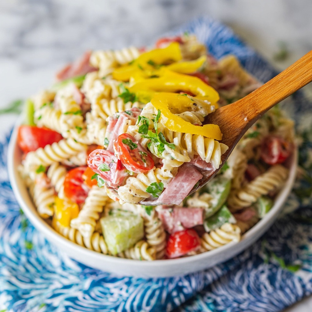 Italian Sub Pasta Salad Recipe - Recipe Image