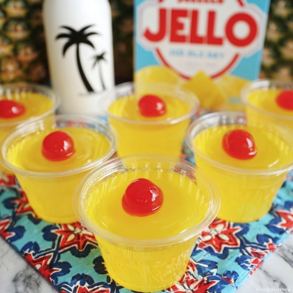 Pina Colada Jello Shots Recipe - Recipe Image
