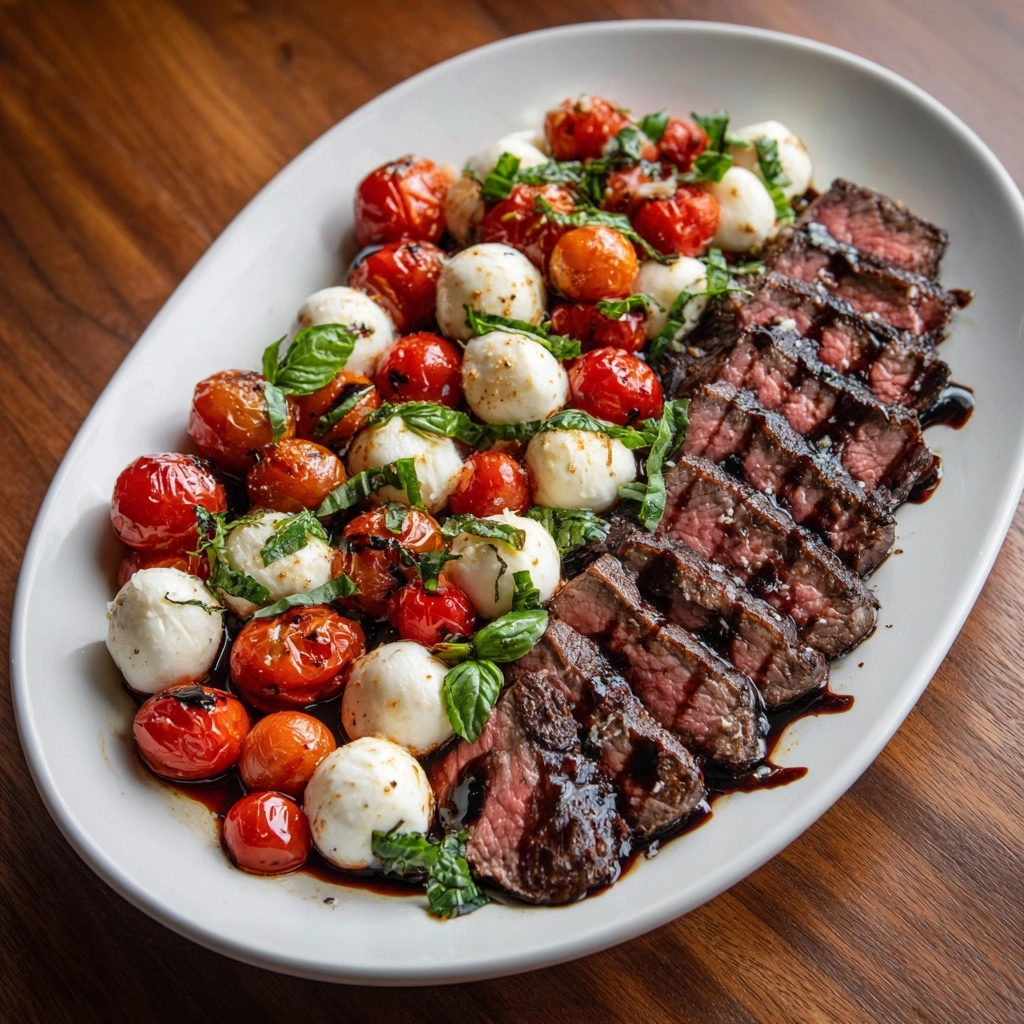 Balsamic Caprese Grilled Flank Steak Recipe - Recipe Image