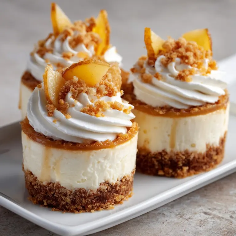Apple Crisp Mini Cheesecakes Recipe