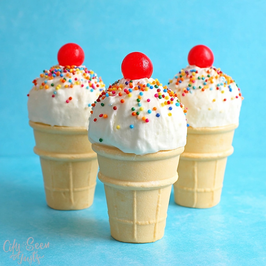 Ice Cream Cake Pop Cones Recipe - Recipe Image