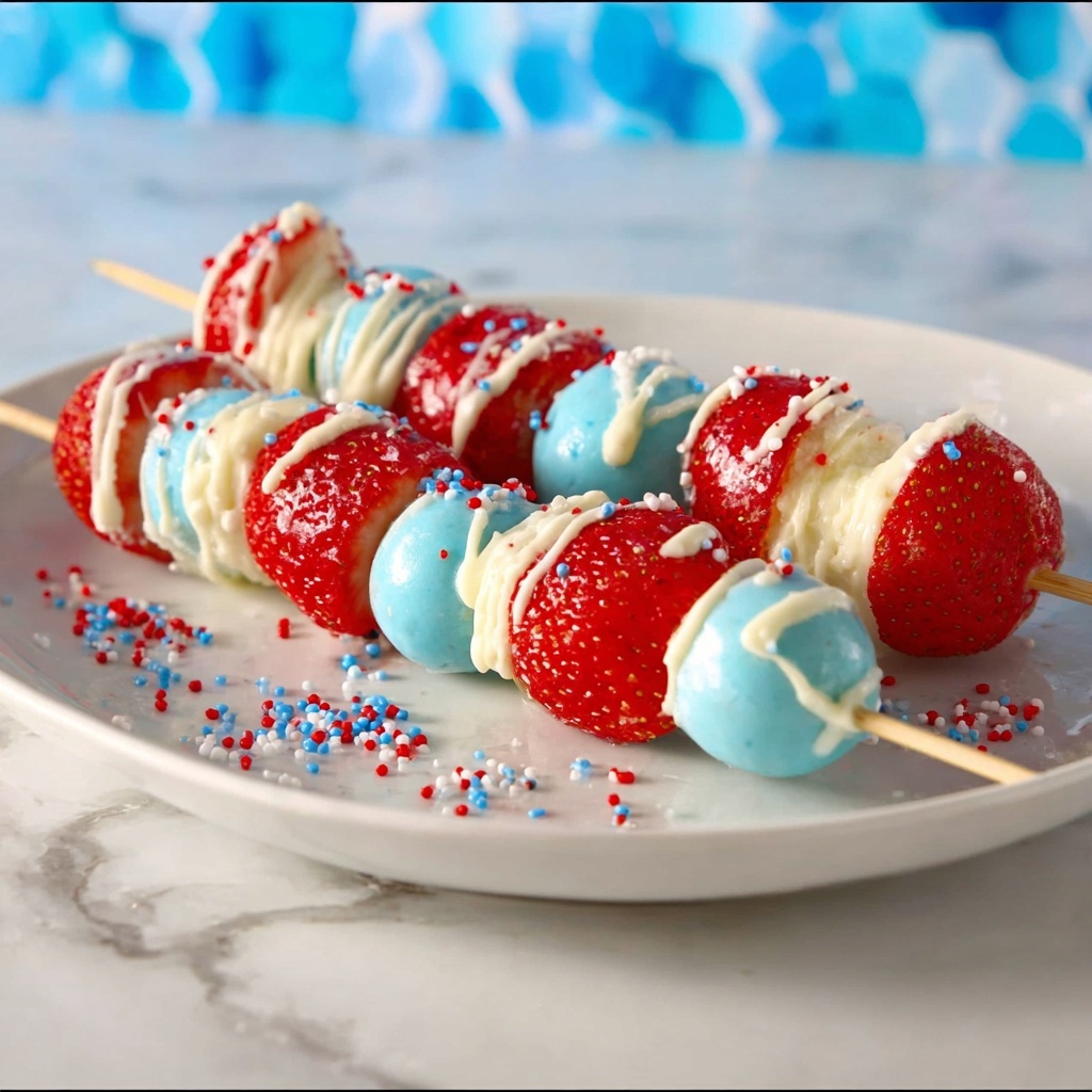 Patriotic Donut Kabobs Recipe - Recipe Image