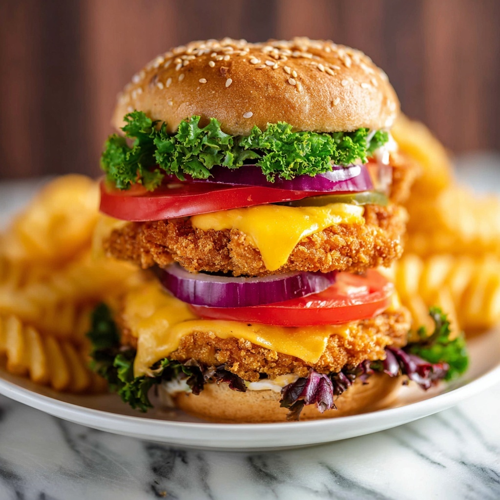 Crispy Chicken Burger Recipe - Recipe Image