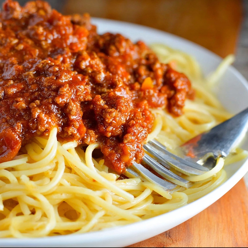 Hearty Spaghetti Bolognese with Rich Meat Sauce Recipe - Recipe Image