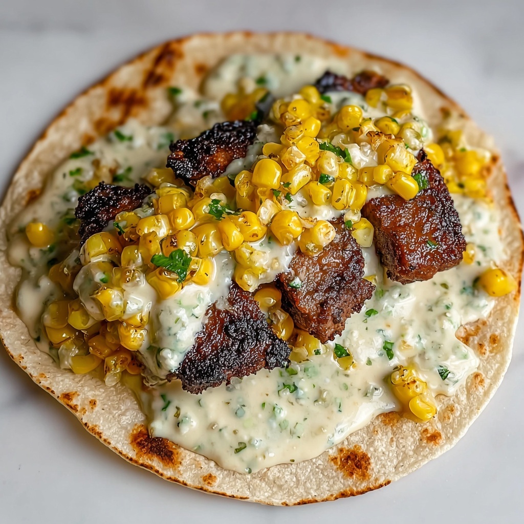 Juicy Street Corn Smash Burger Tacos: A Flavor Explosion! Recipe - Recipe Image