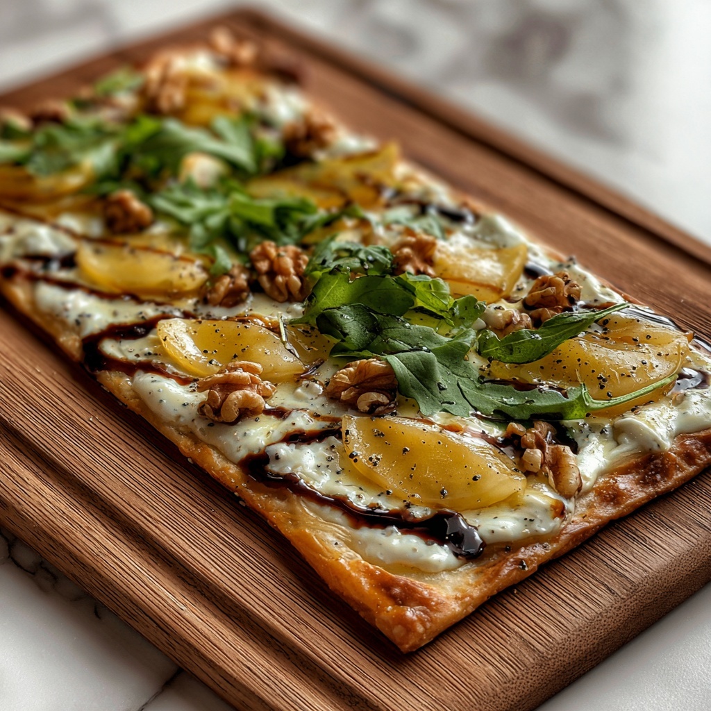 Irresistibly Easy Crispy Flatbread with Brie & Cranberries Recipe - Recipe Image