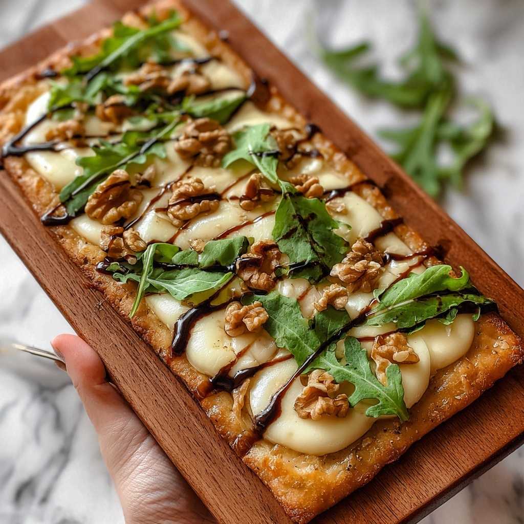 Irresistible Pear, Gorgonzola, and Walnut Flatbread Delight Recipe - Recipe Image